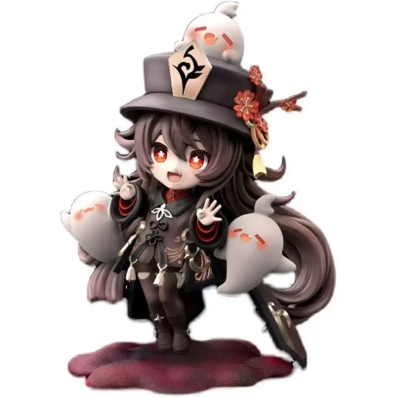 16CM Anime Game Genshin Hutao Figure Q version cute model toy gift collection Action Figure PVC Doll Desktop Decorations