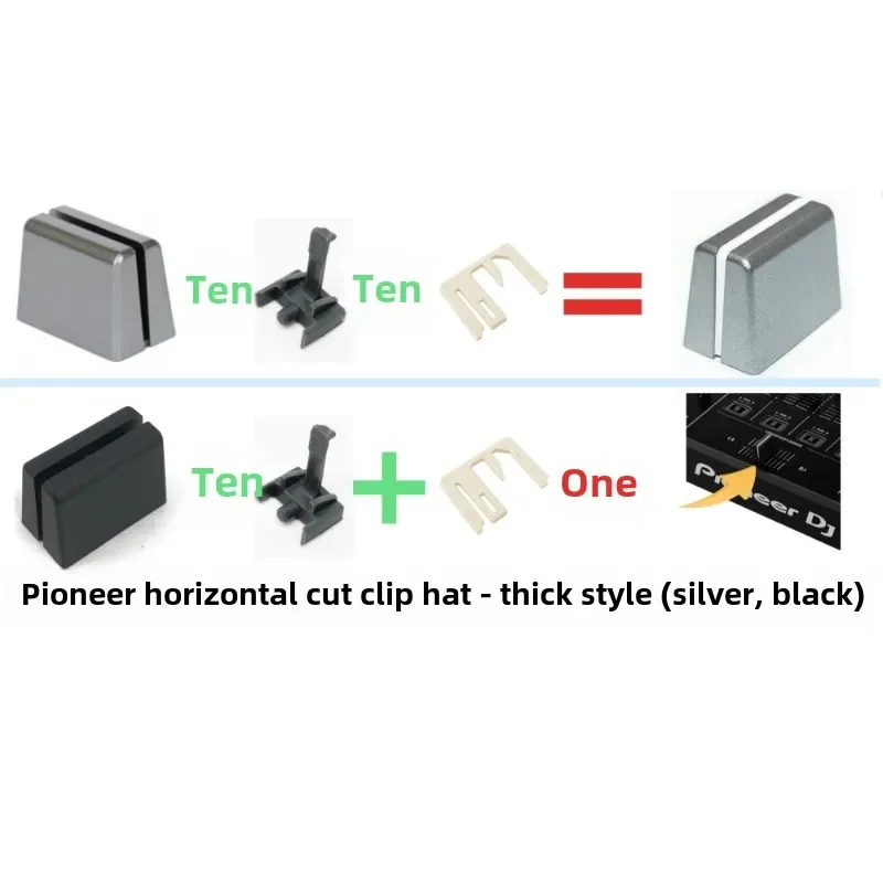 Pioneer DJM/XDJ Crossfader Caps - Cross-Cut Anti-Slip Knobs for