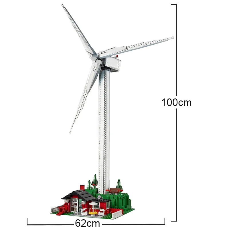 844 Piece Bricks Motor Wind Turbine Windmill Set Technical Model Building Blocks Kids Toys For Boy Christmas Birthday Gifts