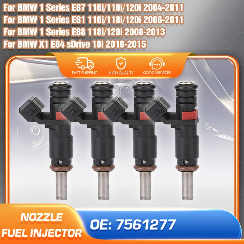 

Fuel Injector Nozzle For BMW 1 Series E87/E81/E88 116i/118i/120i 2004-2013 X1 E84 sDrive18i 2010-2015 Engine Injector 7561277