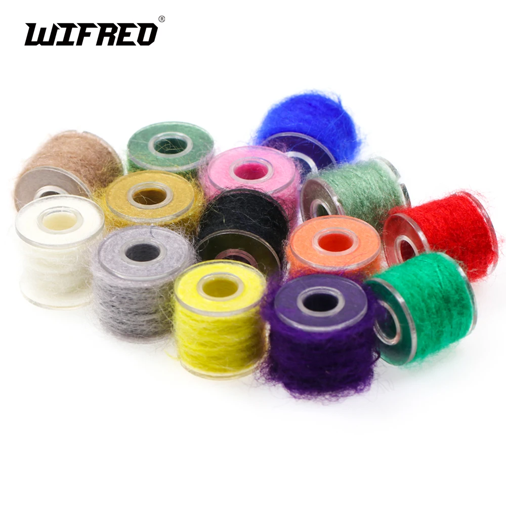 12 Color Mix Fox Fur Hair for Fly Tying Streamer Bait Fish Natural Fine Fiber Yarn Dubbing Wrapping Floss Fly Tying Material