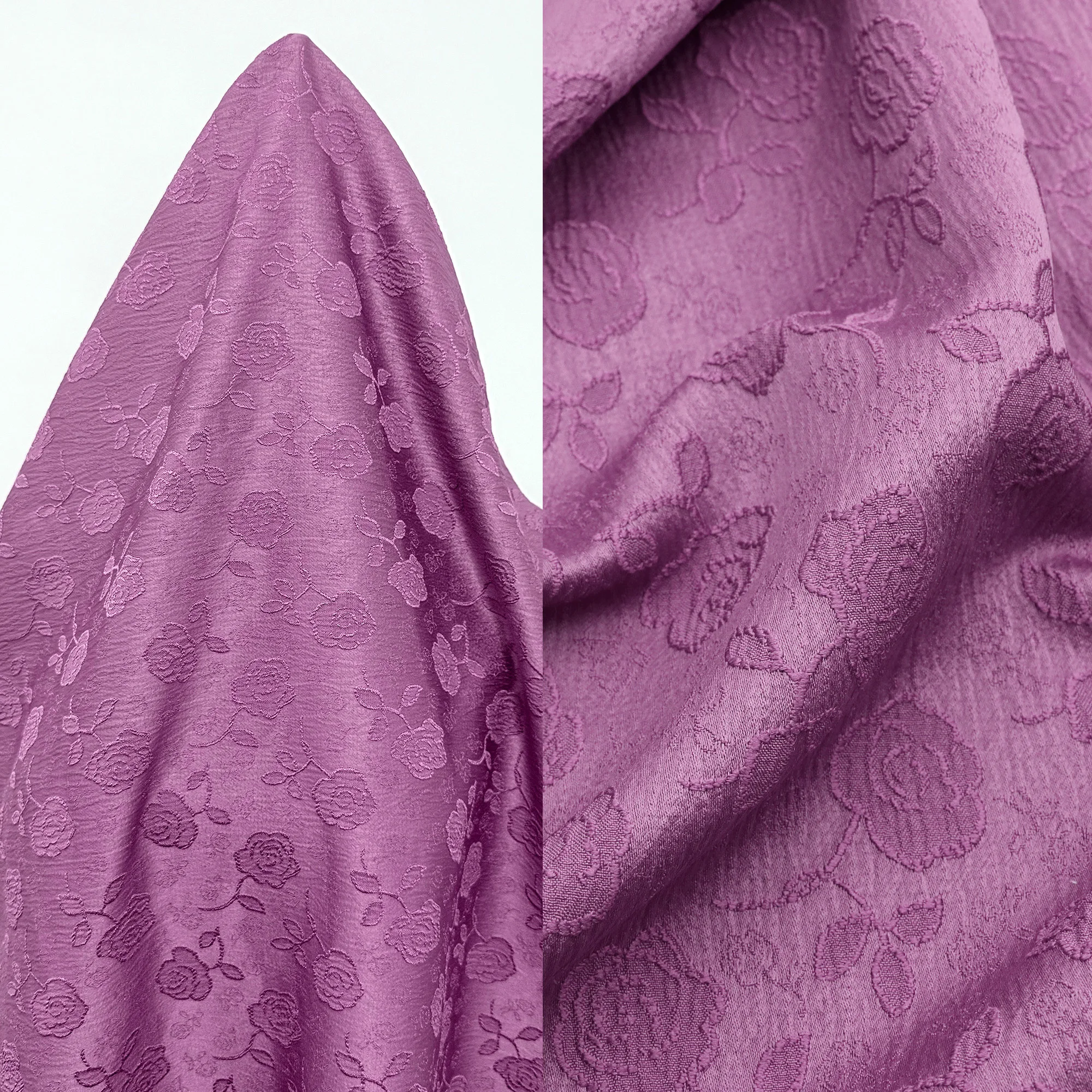 

Предварительно нарезанная ткань жаккард с 3D-эффектом «Розовые морщинки», 19,68x62,99 дюйма, фиолетово-красная, 1 шт., для ручной стирки, предварительно нарезанная, б/у.