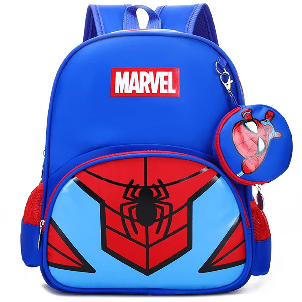 Tas ransel Disney baru untuk anak-anak, tas punggung kapasitas besar, tas sekolah modis, tas siswa, tas bahu anak laki-laki, gambar kartun Spider, untuk anak-anak