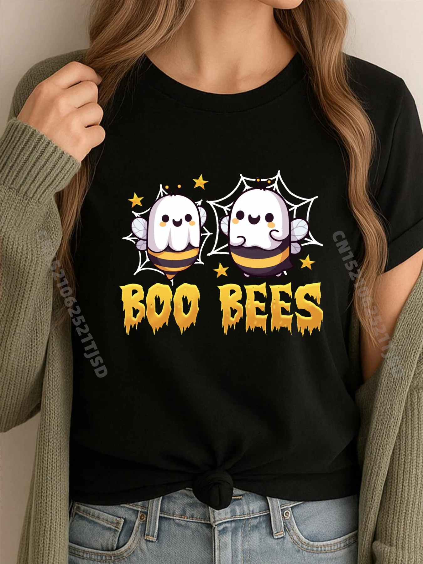 

Boobee Tee Boo Bee Funny Halloween Costume Woman Adult Cotton Graphic Tees Gifts For Woman Party