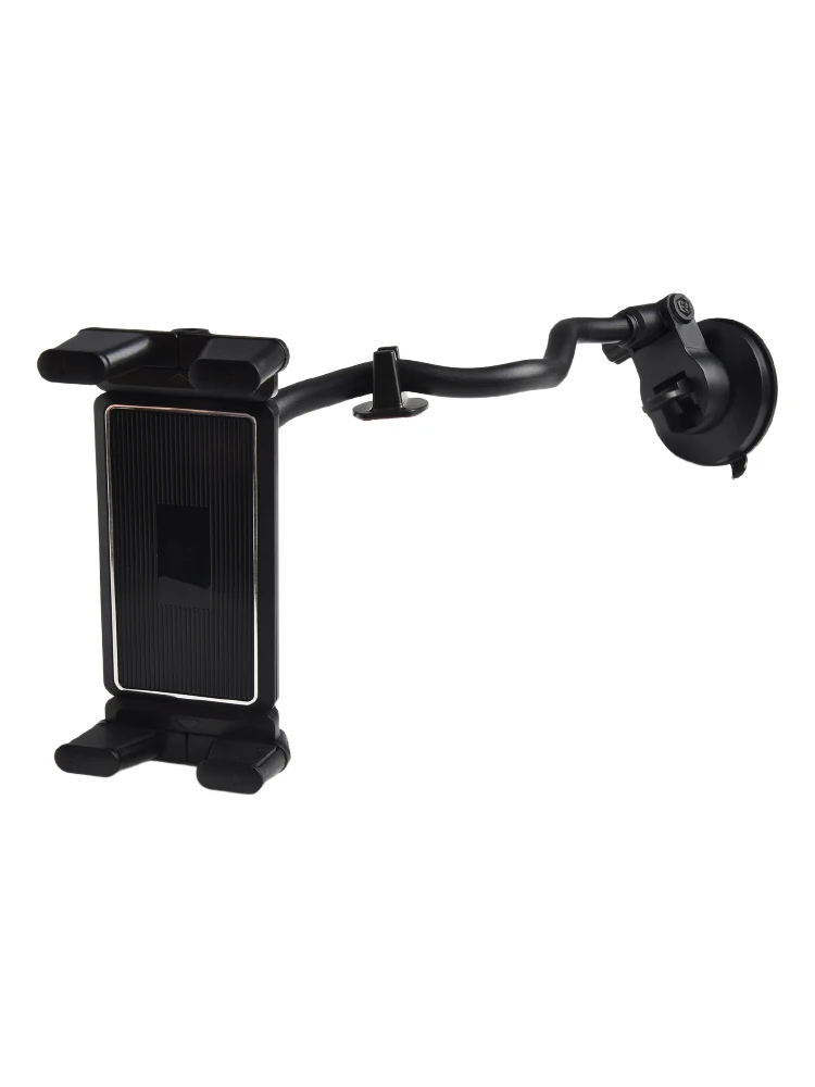 Tilt And Rotate Capable Vehicle Mounted Tablet Holder Supporting Sizes From Four Point Seven To Nine Point Six Inchs