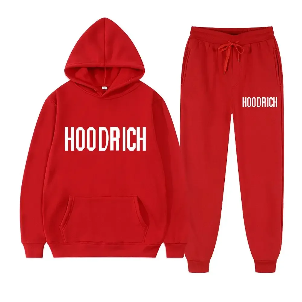 2024 AliExpress Hooded Sweater Set HOODRICH Letter Printing Set Casual Factory Direct Sales Clothes for Men Tracksuit Hoodies