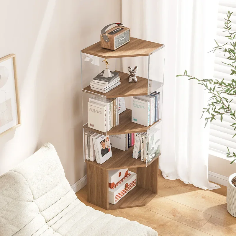 

Creative transparent acrylic, floor-to-ceiling bookshelf, living room shelf, multi-purpose study multi-layer storage