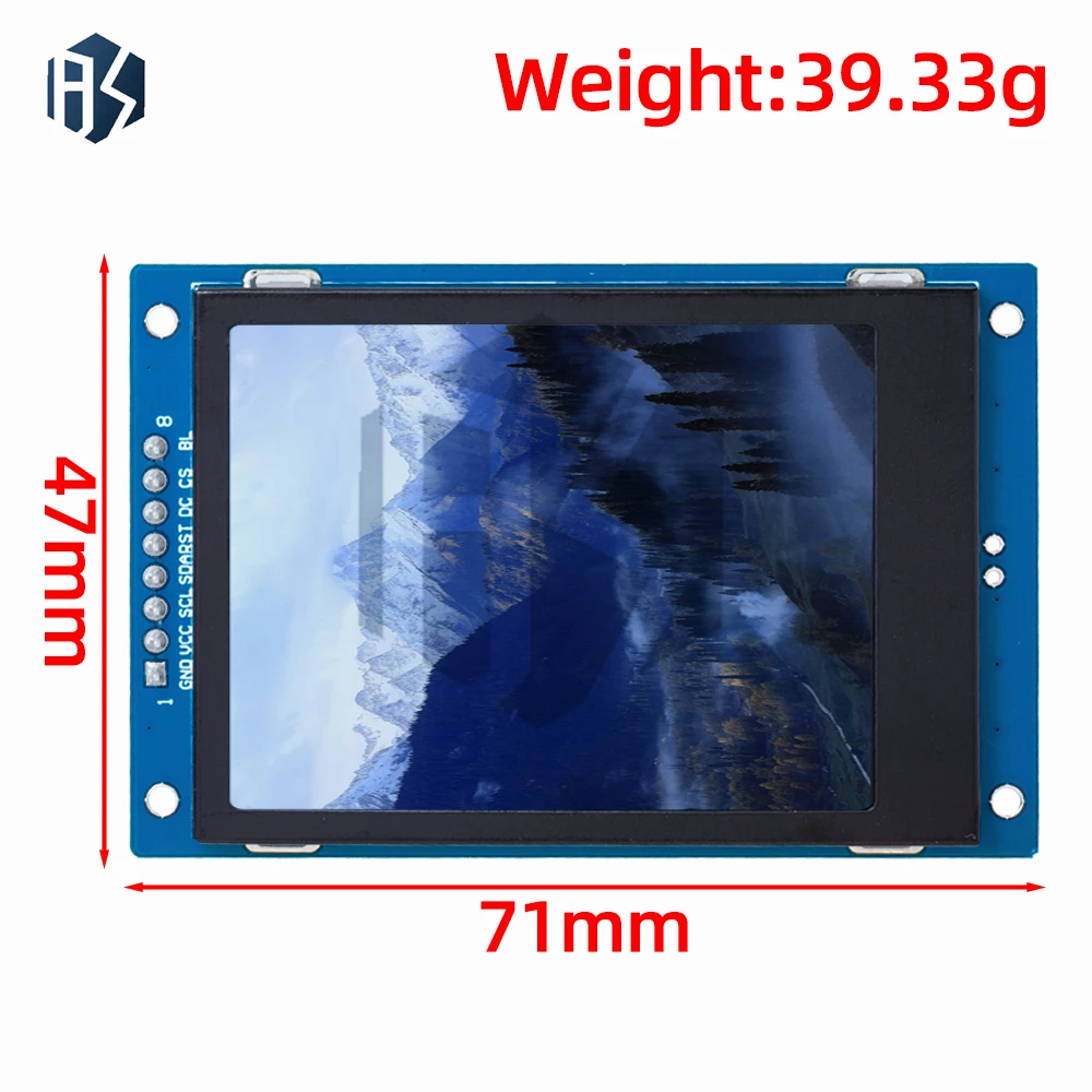 ‌ Módulo de exibição LCD TFT de 2,4 polegadas – Interface SPI RGB 240x320 com controlador ST7789, 65K cores e interface de 8 pinos para Arduino