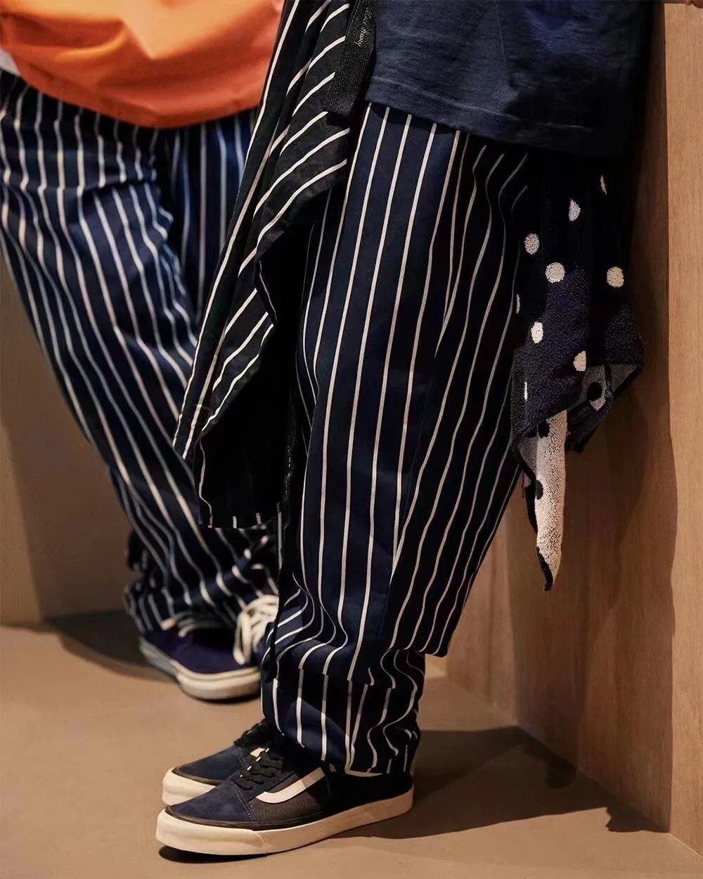 

COOKMAN CHEF PANTS STRIPE AH.H published striped couple loose chef pants