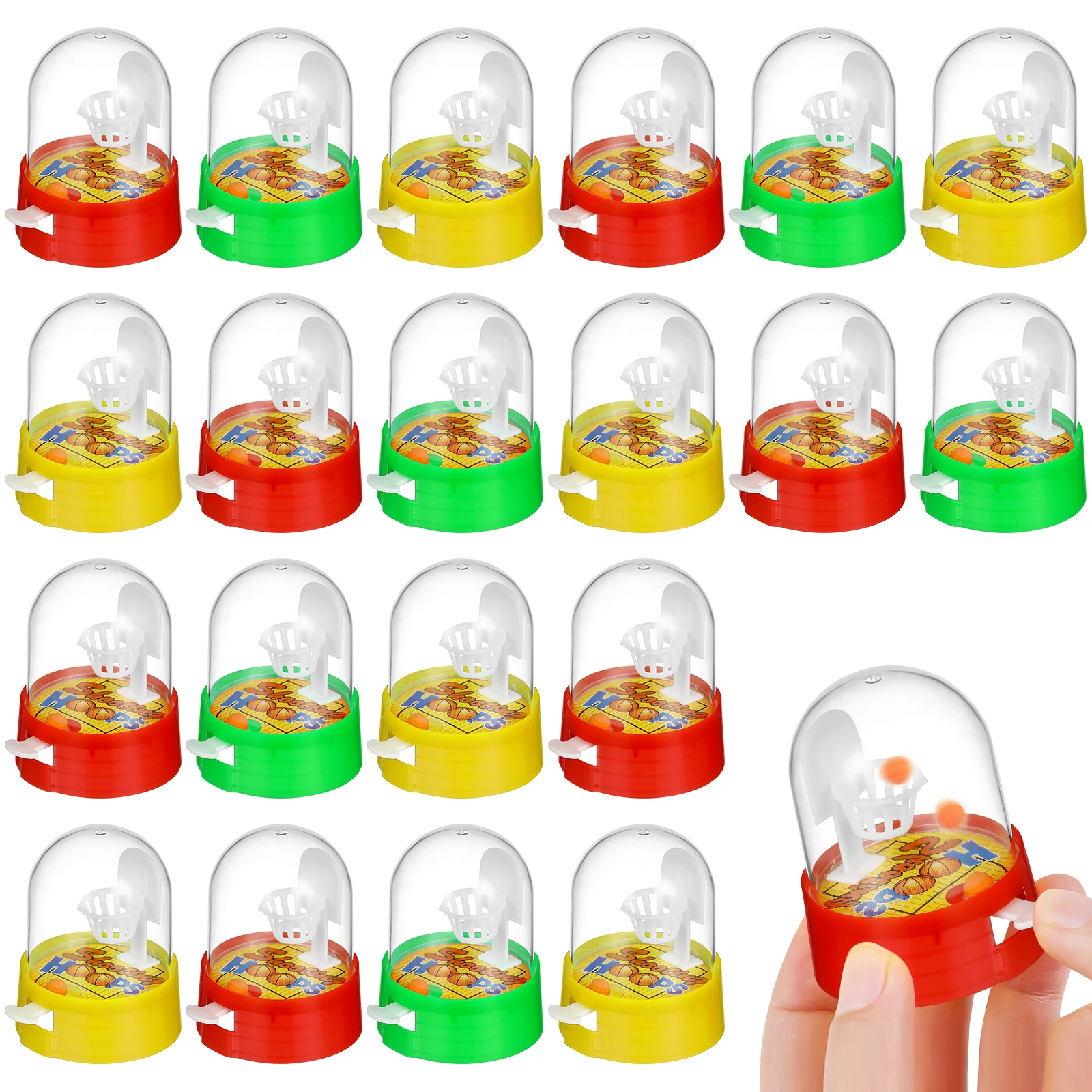 

20 Pcs Kids Sports Toys Fingertip Shot Machine Fun Basketball Mini Game Desktop Miniature Parent-child
