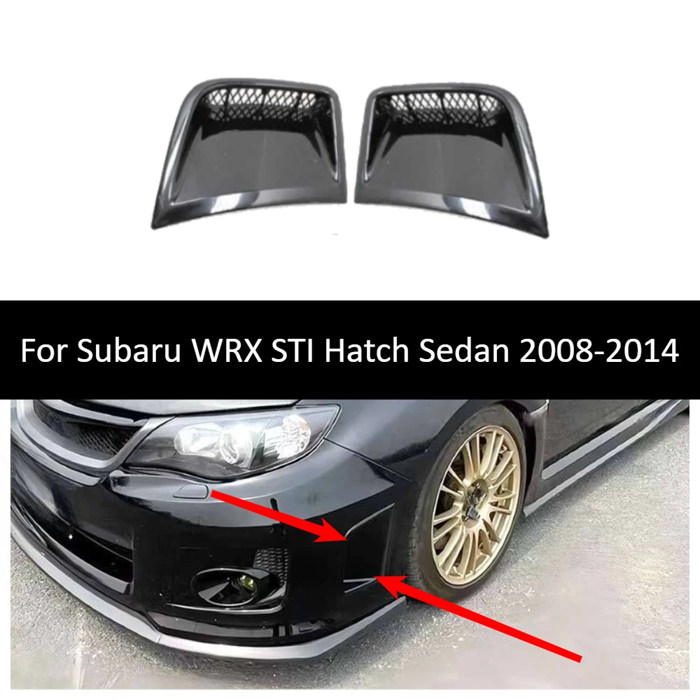 Front Bumper Vent Cover For Subaru WRX STI Hatch Sedan 2008-2014 Side Air Duct Guard Trim Exterior Tuning Accessories Parts Sets