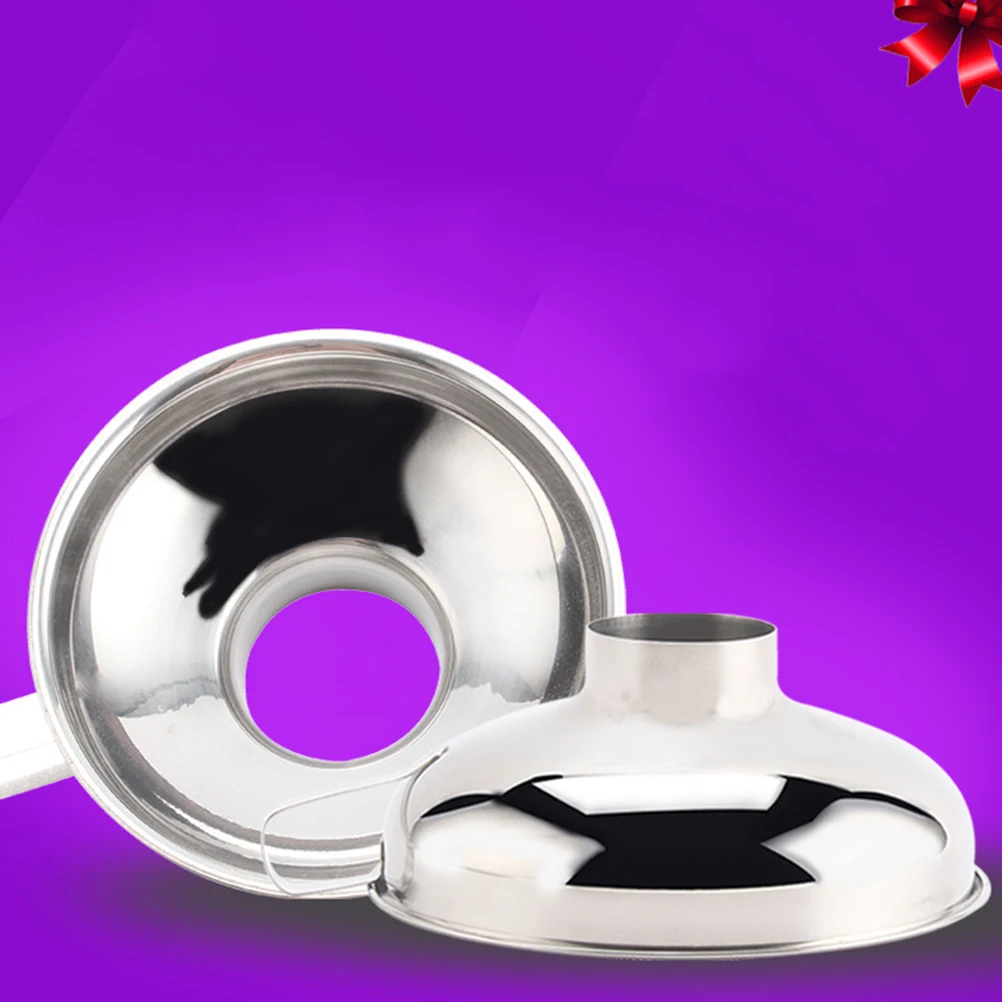 

Stainless Steel Kitchen Funnel Wide Mouth Jam Filler Silver Size S Polished Handle Easy Clean Dishwasher Safe