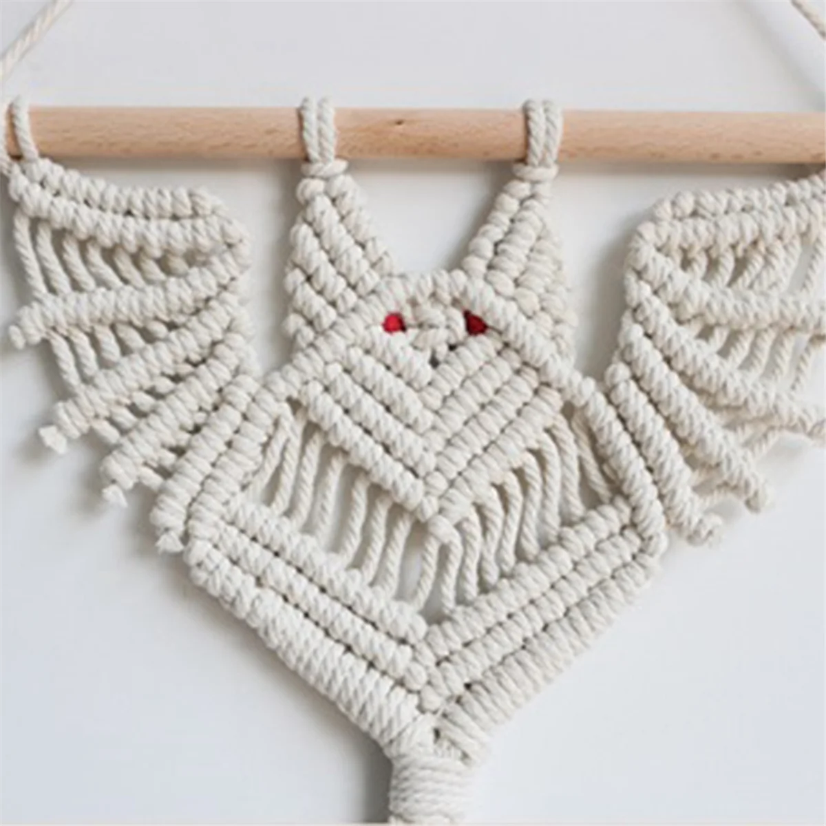 ABJY Halloween chauve-souris macramé tenture murale géométrique Art décor tissé à la main gothique ornement pour chambre noir