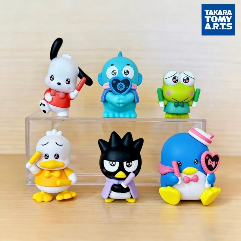 

Takara Tomy Sanrio Cheering Figure Pochacco Badtz Maru Hangyodon Collectible Capsule Toy Desktop Decor Ornament For Adult Fans