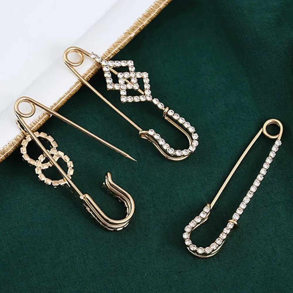 مجوهرات الحفلات وشاح حريري مشبك مكافحة التعرض بروش تشديد حزام دبوس الكورية مشبك دبوس سترة السراويل دبوس المرأة بروش #3