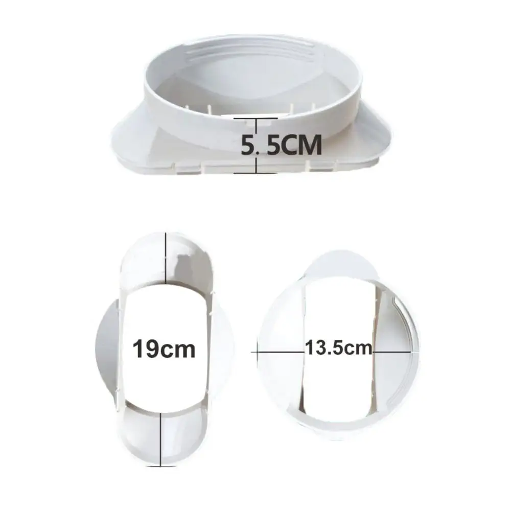 Air Conditioner Plastic Portable Easy to Install Exhaust Hose Connector New 1Pc 13cm Window Plate Duct Adapter Easy to Install