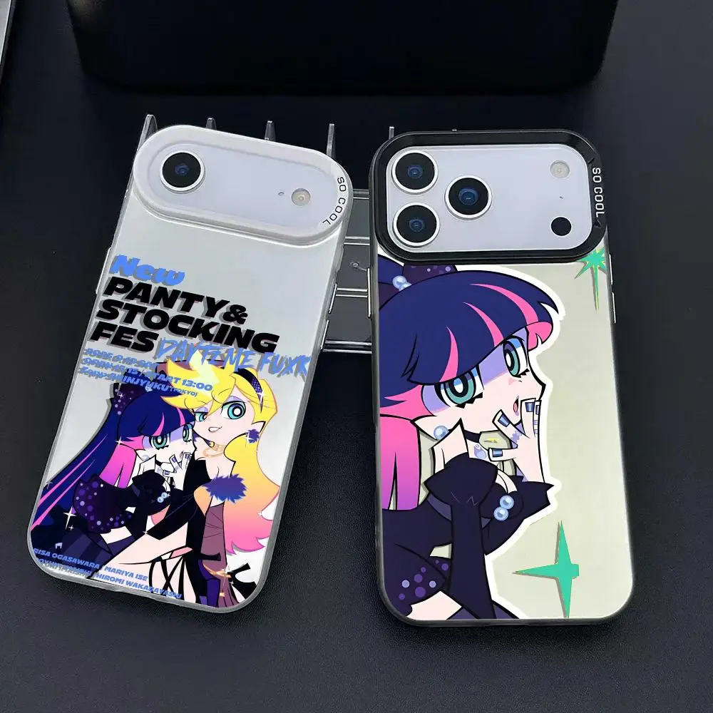 Panty Stocking G-Garterbelt Funda de teléfono para iPhone 17 16 15 14 13 12 11 Pro Max Air Matte Laser Aurora Funda a prueba de golpes