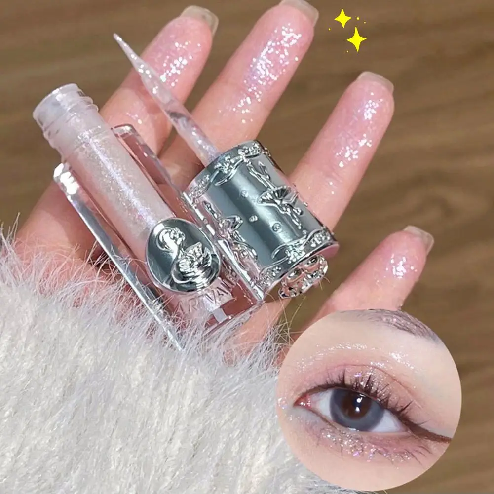 Pearlescent Liquid Glitter Sequins Liquid Eyeshadow Fine Shadow Sparkling Pearly Monochrome Waterproof Eye Ballet Highlight H5d6