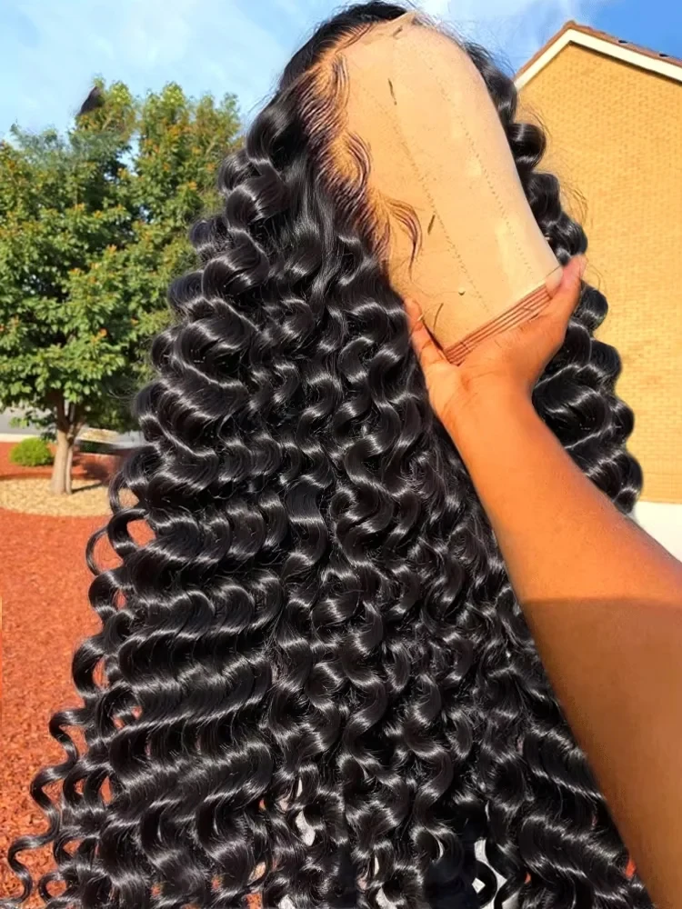 

Парик Loose Deep Wig 13X6 HD Lace Lace Frontal из 100% натуральных человеческих волос, 40 дюймов, бразильские волосы, Loose Wave