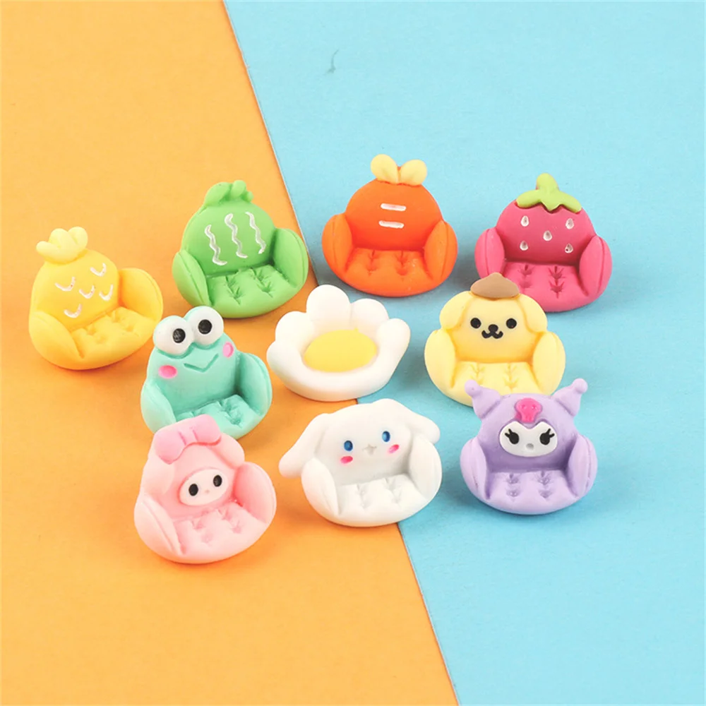 Cartoon fruit 3D small sofa DIY hair clip headband refrigerator sticker mouthwash cup cream gel mobile phone resin accessories