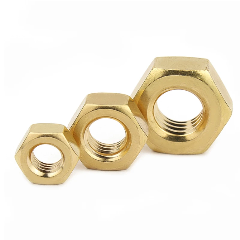 M2 M2.5 M3 M4 M5 M6 M8 M10 M12 M14 M16 M18 M20 M22 M24 Solid Brass Copper Hex Hexagon Nut  Screw Bolt Metric Thread