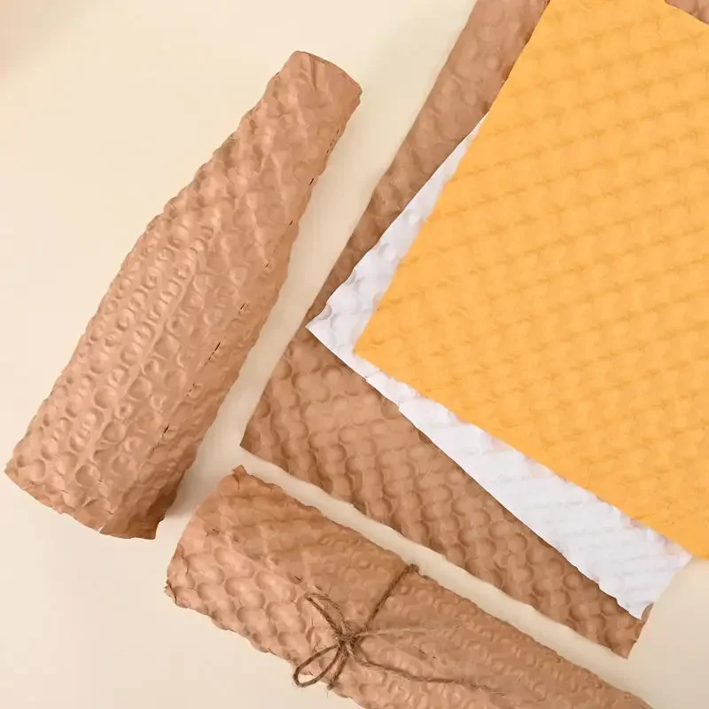 3D Double-sided Dot Kraft Paper Fragile Gift Protection Anti-collision Buffer Papers Carton Filled Shockproof Kraft Papers