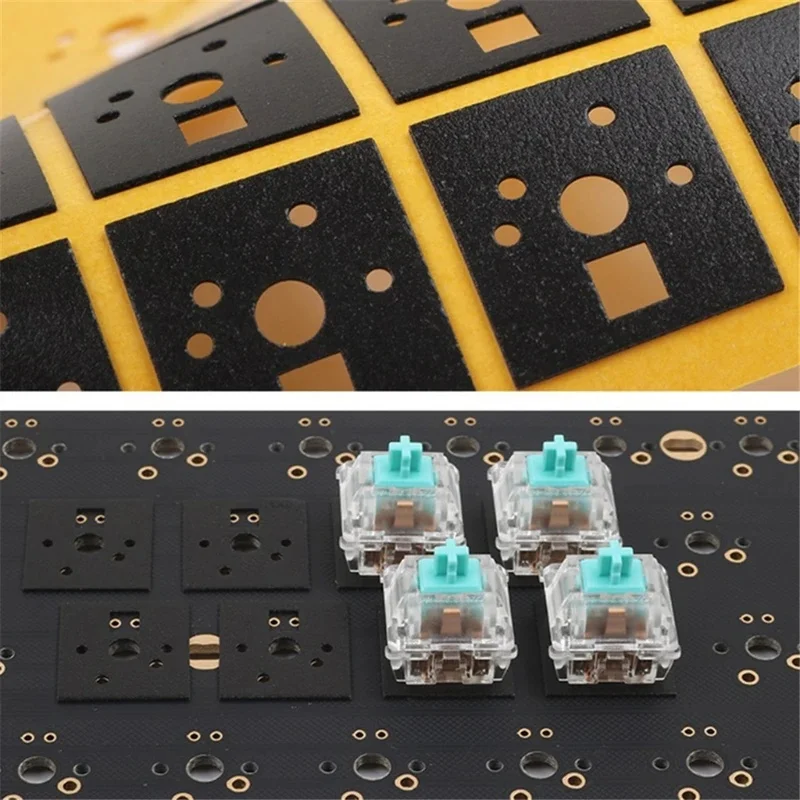 120pcs Mechanical Keyboard Switch Film Sticker 120Pcs Noise Dampener Foam Sound Reduction Insulation Film for Switch Stabilizer
