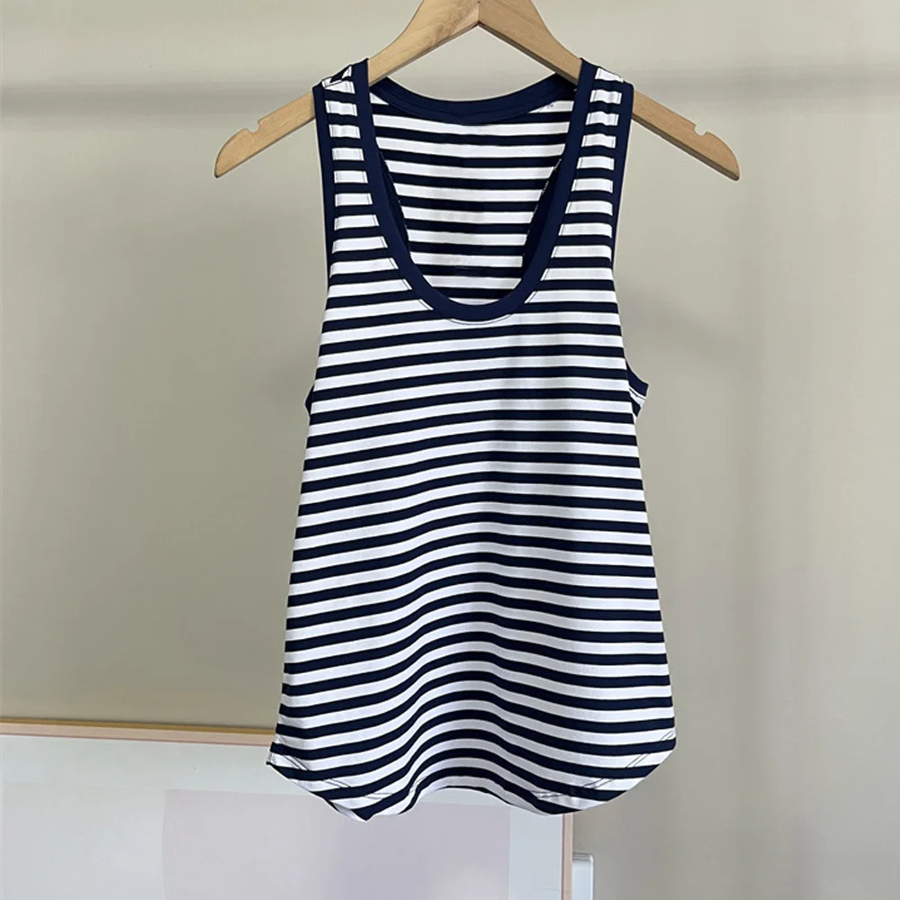 

S4 M6 L8 XL10 New Basic Striped Elasticity Vests Women Tank Camis Tops Hot Selling