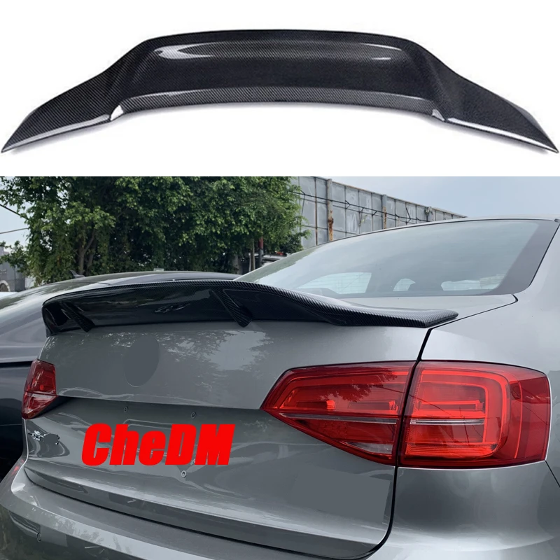 For 2012-2018 Volkswagen Sagitar  Jetta MK6 100% Real Carbon Fiber Highquality Rear Spoiler Trunk Lid Diffuser R Styl