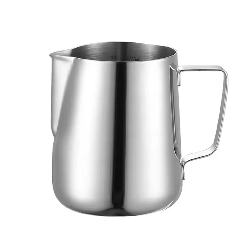 Hot Sale Double Scale Display 201 304 Thickness Stainless Steel Coffee Milk Jug