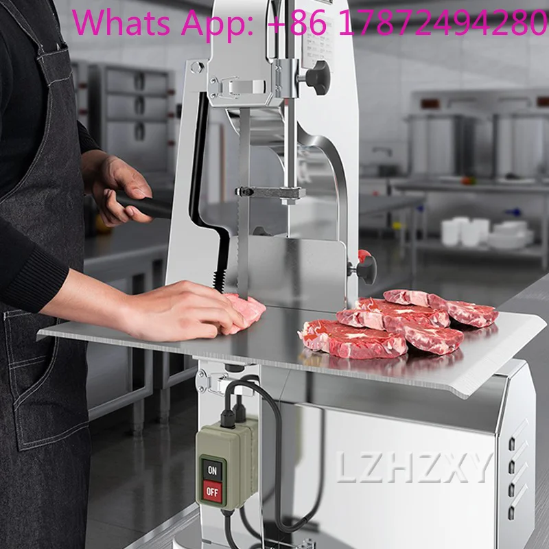Automatic Cutter Commercial Sawing Cutting Machine Pork Ribs Frozen Pork Trotters Steak Cutting Machine 220V