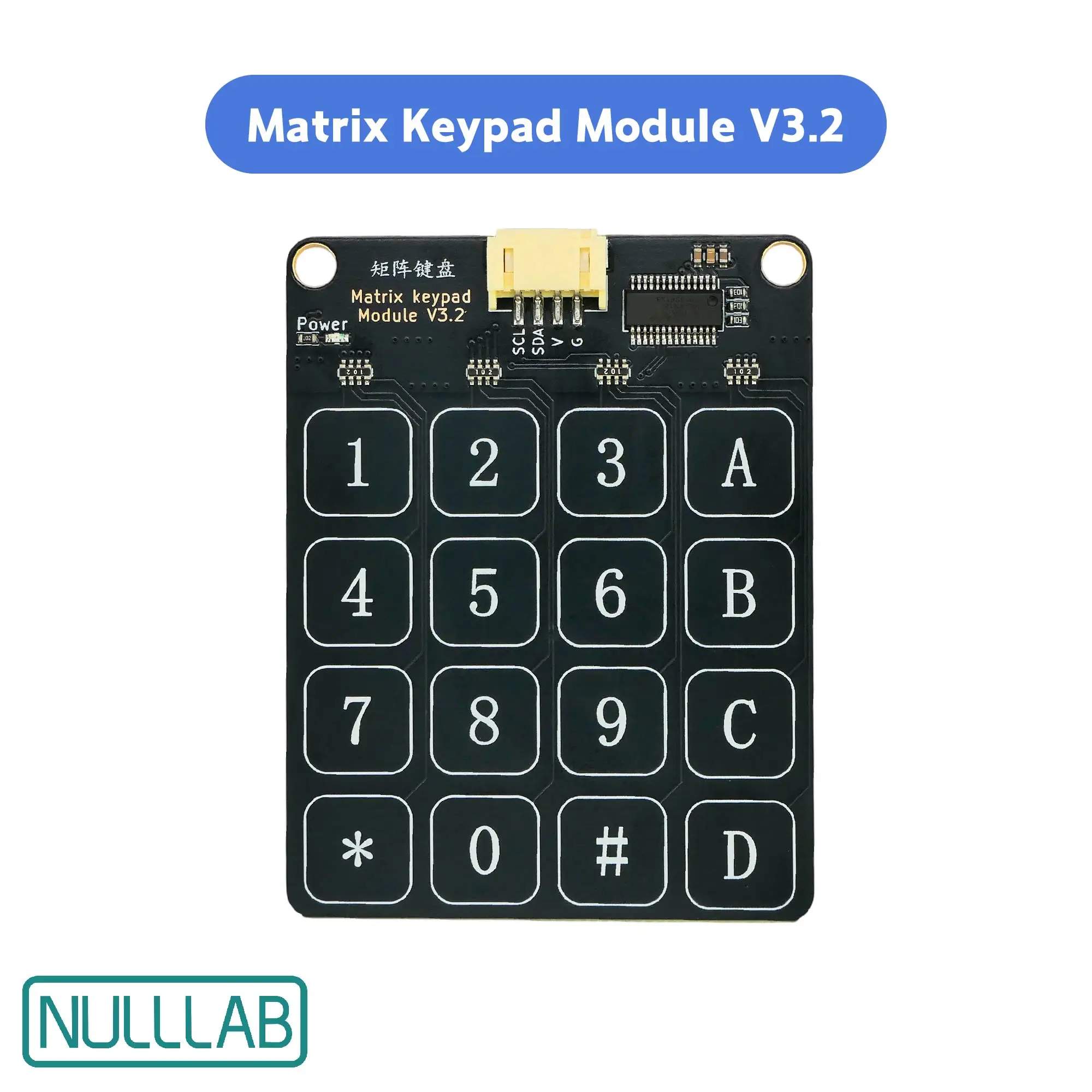 Matrix Keypad Module V3.2 Capacitive Touch 16 Key I2C Interface 3.3‑5V PH2.0 4Pin Anti reverse Connector for Arduino ESP32 micro