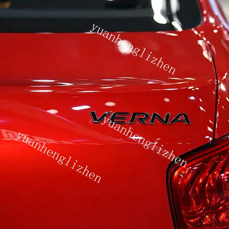 ABS 3D For VERNA Letter Car Emblem Badge Sticker For Rear Trunk Sedan Car Styling Modification Decal Labeling Refit