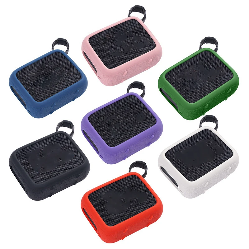 

Speaker Silicone Case with Carabiner Protective Case Shockproof Travel Carrying Case for JBL GO 4 Portable BT Speaker