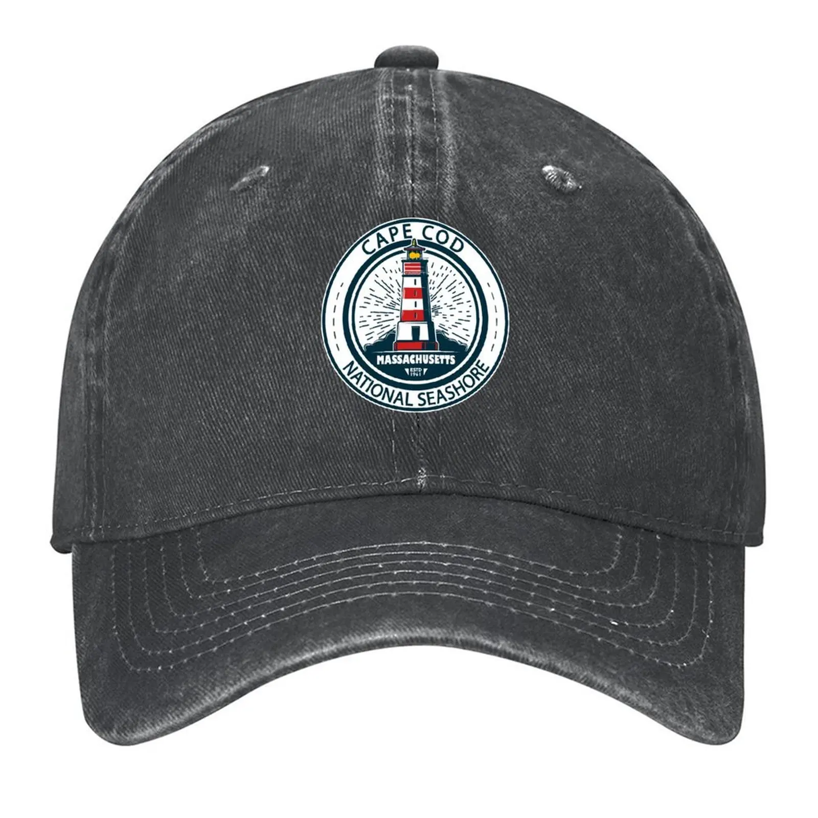 

Cape Cod National Seashore Massachusetts Badge Baseball Cap Golf Hat Man hats on offer sun caps Bobble Hat Female Men's