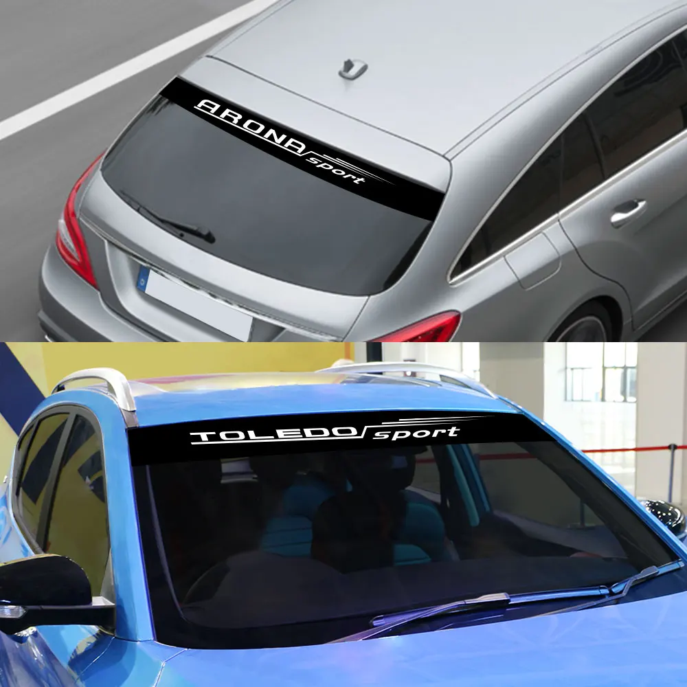 For Seat Leon mk1 Cordoba Ateca Arona Altea Toledo Ibiza Alhambra Arosa Car Front Windshield Decoartive Sticker and Decals