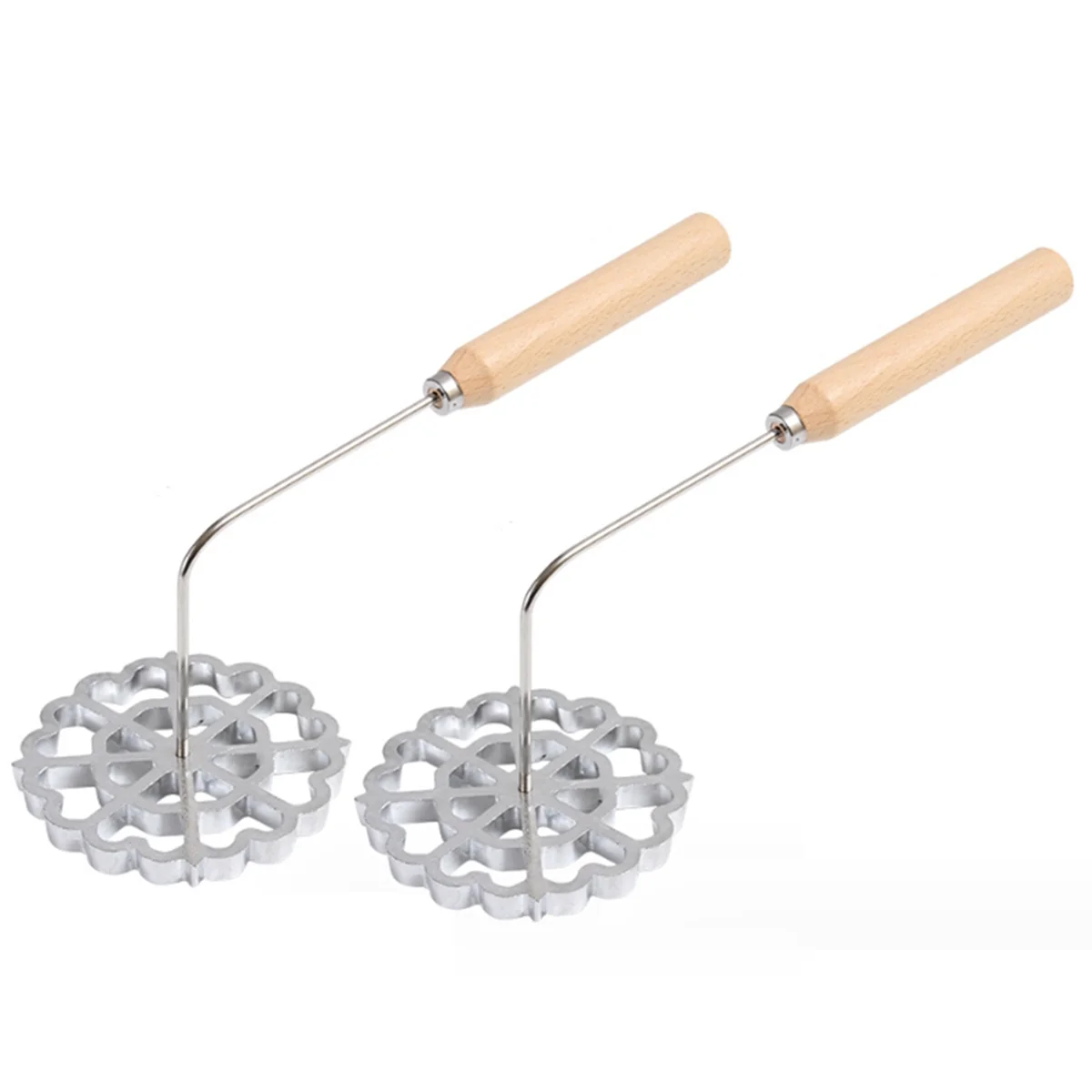 

Authentic Bunuelos Mold with Wooden Handle - Aluminum Rosette Cookie Maker for Perfectly Crispy and Bunuelos