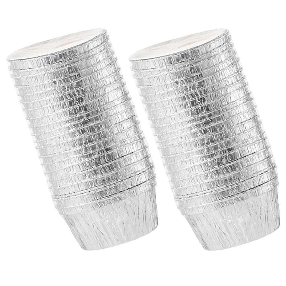 

40pcs Cupcake Cups Disposable Tinfoil Muffin Liners Foil Cupcake Holders Dessert Baking Tools Kitchen Supplies Reusable Muffin