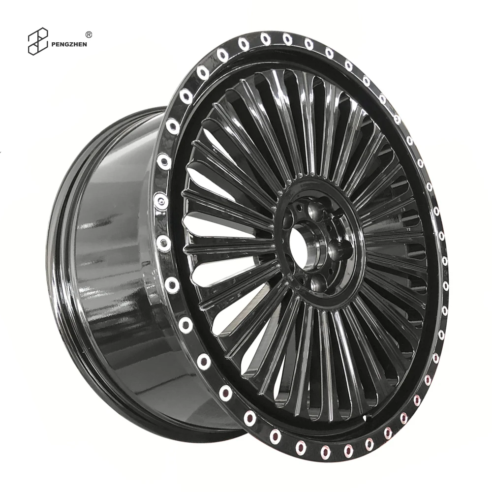 For   Gloss Black Multi Spokes Design 17 18 19 20  Inch  5x108 Forged Alloy Passenger Car Wheels Rims for Dodge