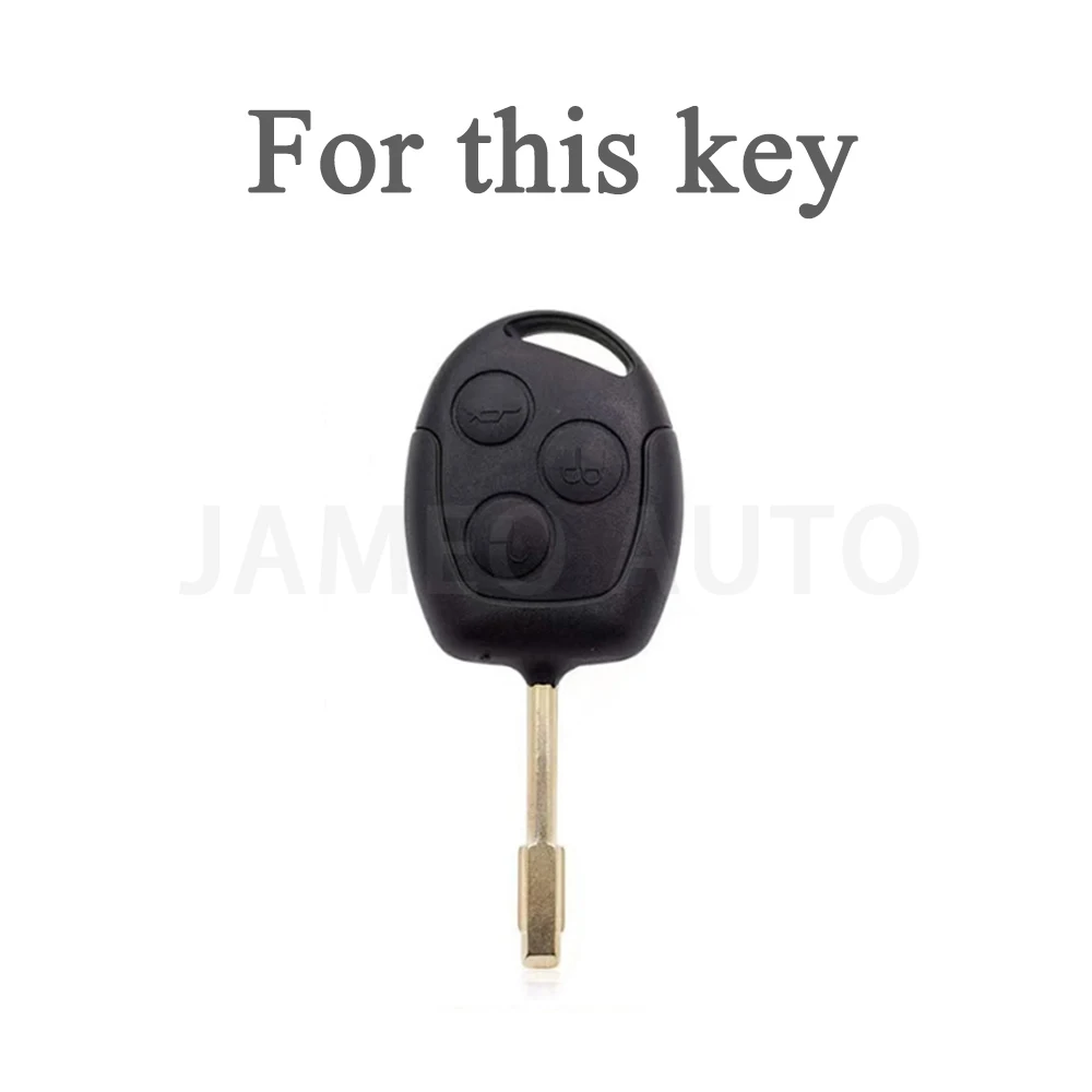 TPU Key Cover for Ford MONDEO FIESTA FOCUS C-MAX S-MAX TRANSIT KA GALAXY 3 Buttons Remote Holder Case Fob