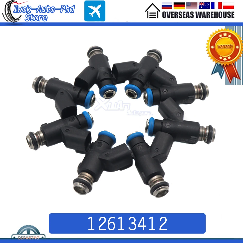 Car 8pcs 12613412 Fuel Injectors Nozzle For Chevrolet Express Silverado Suburban For GMC Savana Sierra Yukon XL FJ10736