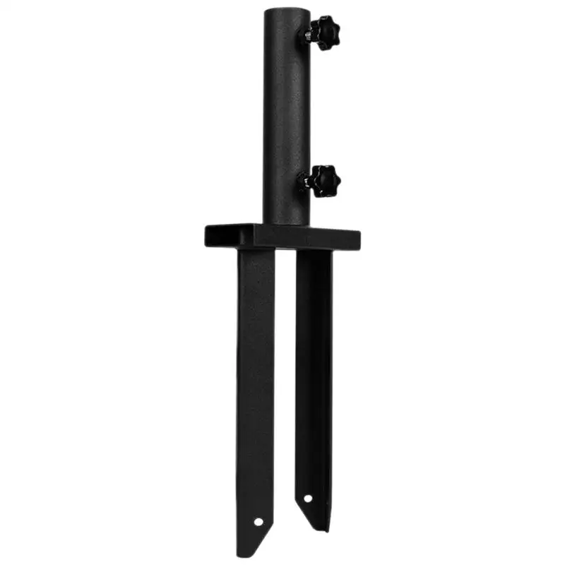 

Flagpole Mount Heavy Duty Garden Stakes With Knob 37cm Reusable Fishing Rod Holder Sturdy Grass Mount For Yard Lawns Courtyards