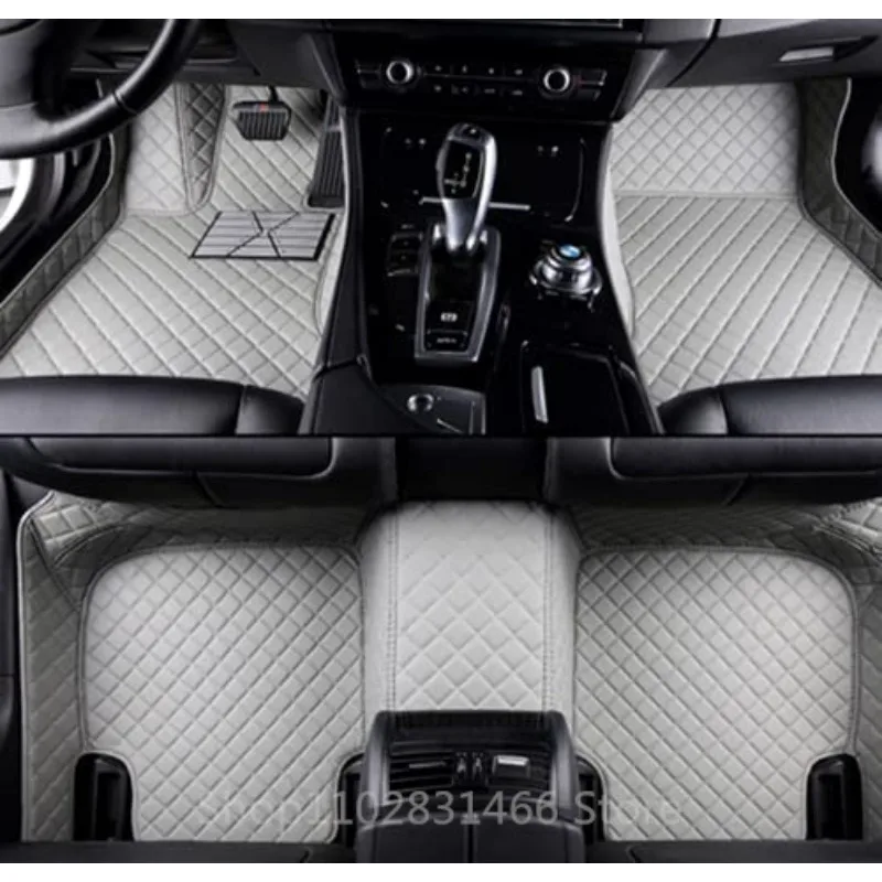 Car Floor Mats for Jaguar XJ 2018 2017 2016 2015 2014 2013 2012 2011 2010 Artificial Leather Carpets Custom Foot Pads Decoration