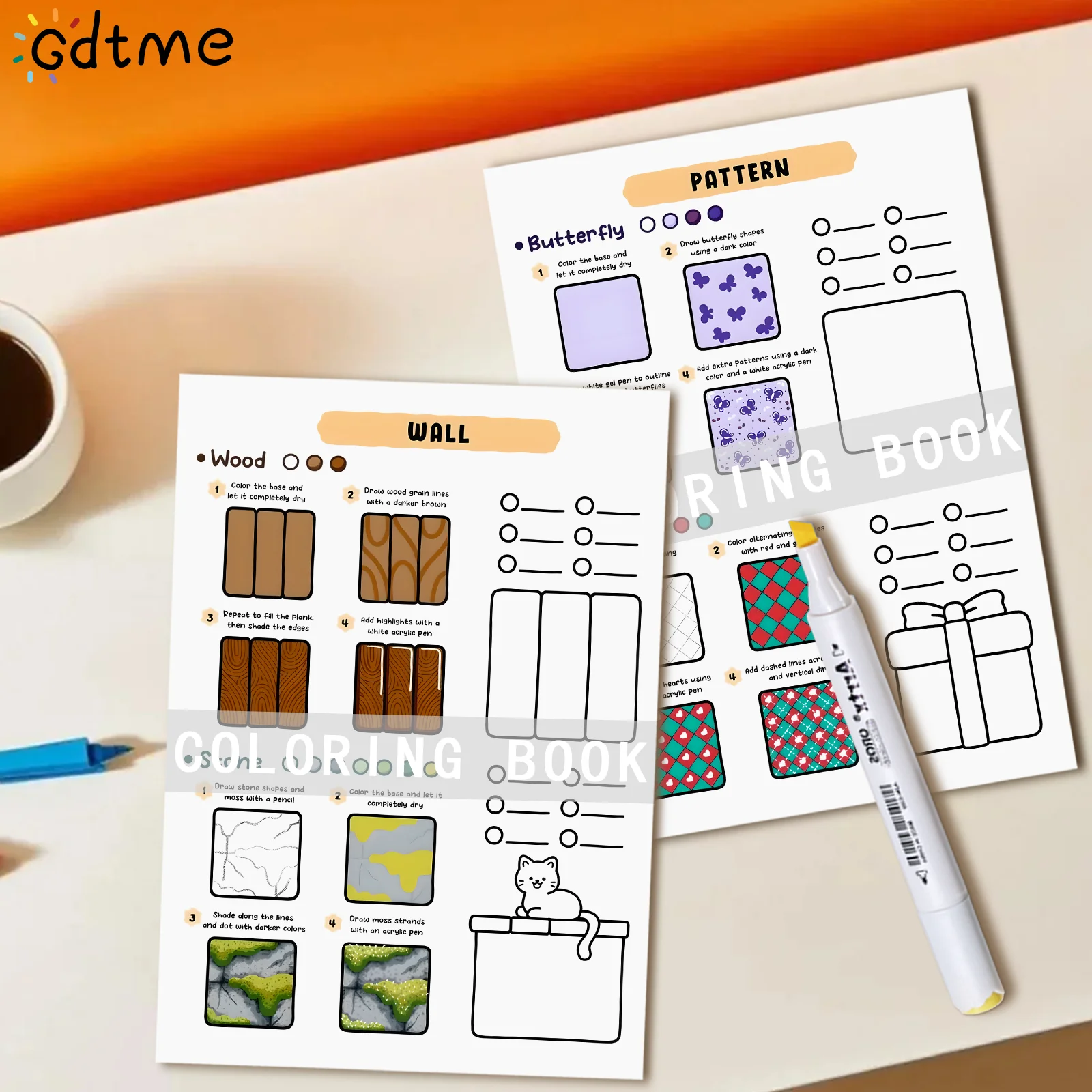 Adult DIY Coloring Book Bold Simple Styles Home Leisure Relaxing Stress Relief Parent Child Interaction Creativity Improving