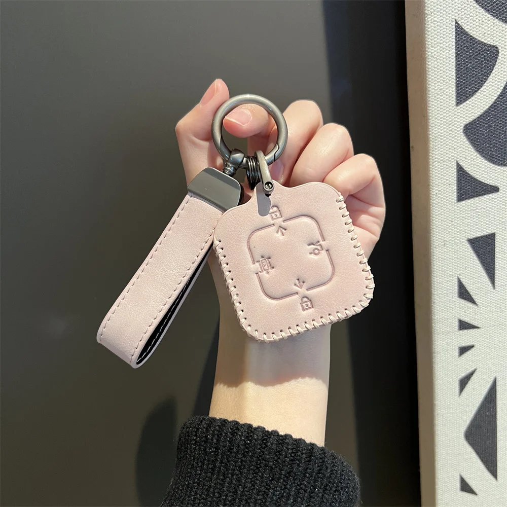 New Leather Car Remote Key Cover Protector Shell For Extremely Krypton 001 007 009 ZEEKR X NFC Truck Key Keychain Accessories