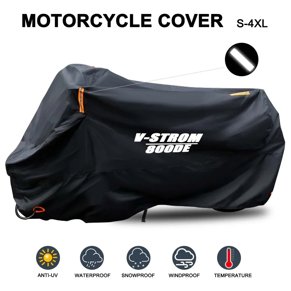 Motorcycle Cover Waterproof Outdoor All Season Dustproof UV Protective Moto Rain Cover for Suzuki V-Strom  800DE