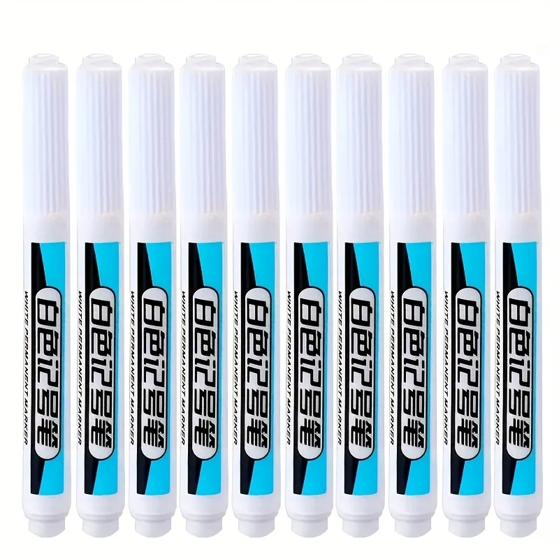 

10 шт. быстросохнущий водонепроницаемый маслостойкий невыцветающий маркер с большой головкой и толстой головкой | Ручка для шин, школьные принадлежности, канцелярские товары