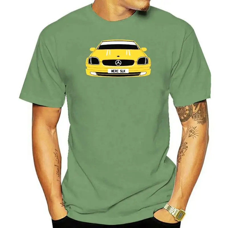 Camiseta personalizada HTees-MB SLK R170 Merc, Pick car, color & benzy plate, manga corta, moda de verano