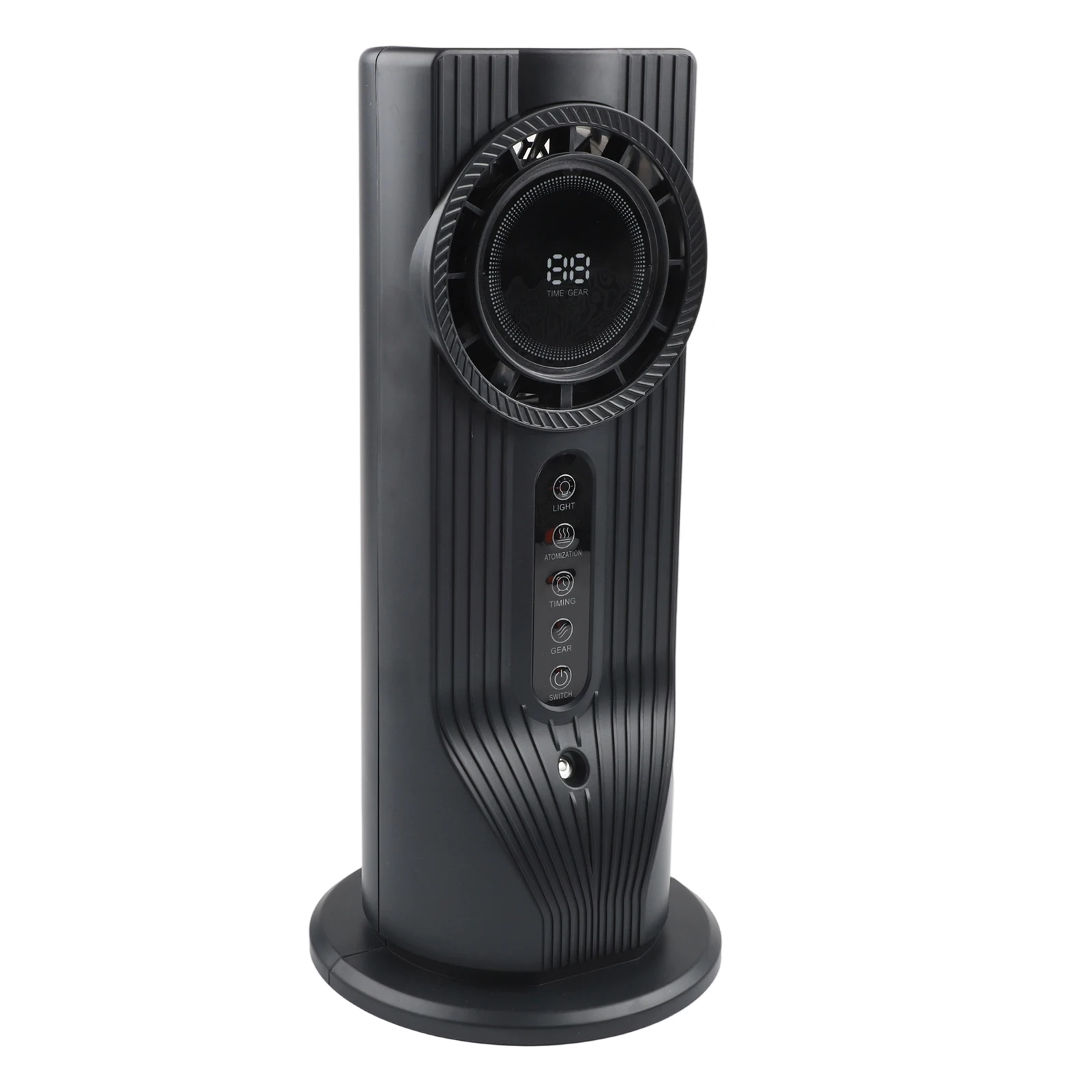 6 Speed Bladeless Tower Fan with Integrated LED Lamp Cooling Fan for Home Office with Convenient Timer Function