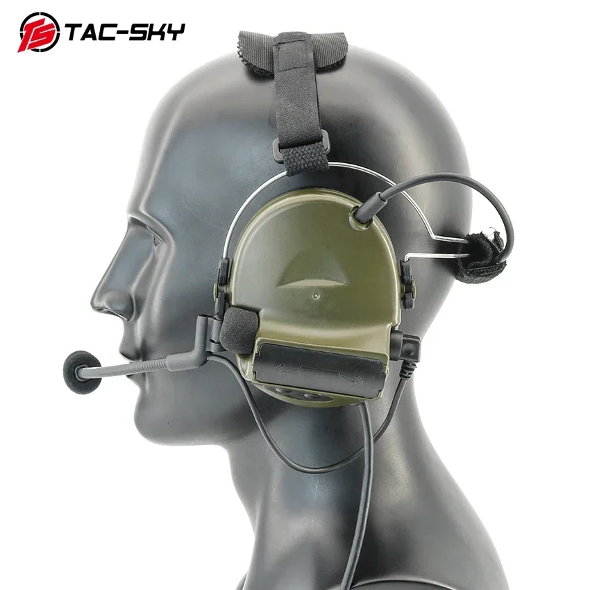 TAC-SKY عودة عقال جل بطانة للأذن TSCII سماعات الرأس التكتيكية حماية الأذن الحد من الضوضاء اطلاق النار سماعة للرياضة الادسنس